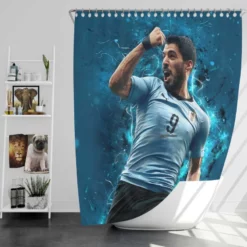 Luis Suarez Premier League Golden Boot Player Shower Curtain