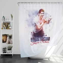 Luis Suarez Uruguay Football Player Shower Curtain