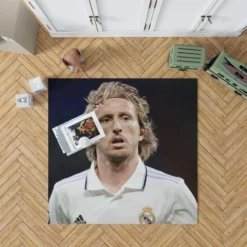 Luka Modric Competitive Real Madrid Player Rug