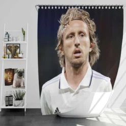 Luka Modric Competitive Real Madrid Player Shower Curtain