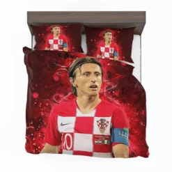 Luka Modric  Croatia Sportive Soccer Player Bedding Set 1