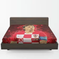 Luka Modric  Croatia Sportive Soccer Player Fitted Sheet 1