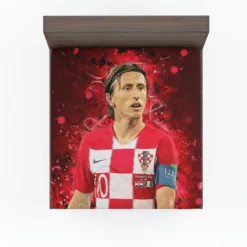 Luka Modric  Croatia Sportive Soccer Player Fitted Sheet