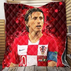 Luka Modric  Croatia Sportive Soccer Player Quilt Blanket