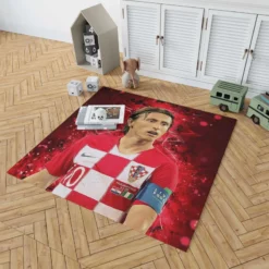 Luka Modric  Croatia Sportive Soccer Player Rug 1