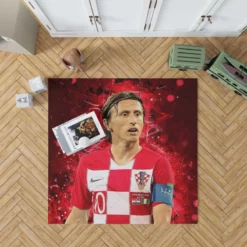 Luka Modric  Croatia Sportive Soccer Player Rug