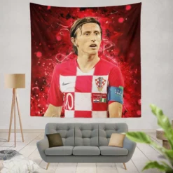 Luka Modric  Croatia Sportive Soccer Player Tapestry