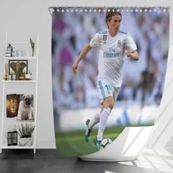 Luka Modric Exciting Croatian Football Player Shower Curtain