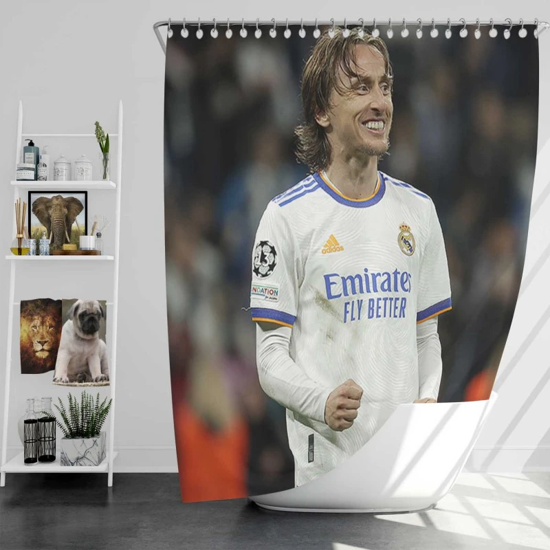 Luka Modric Official Croatian Player Shower Curtain