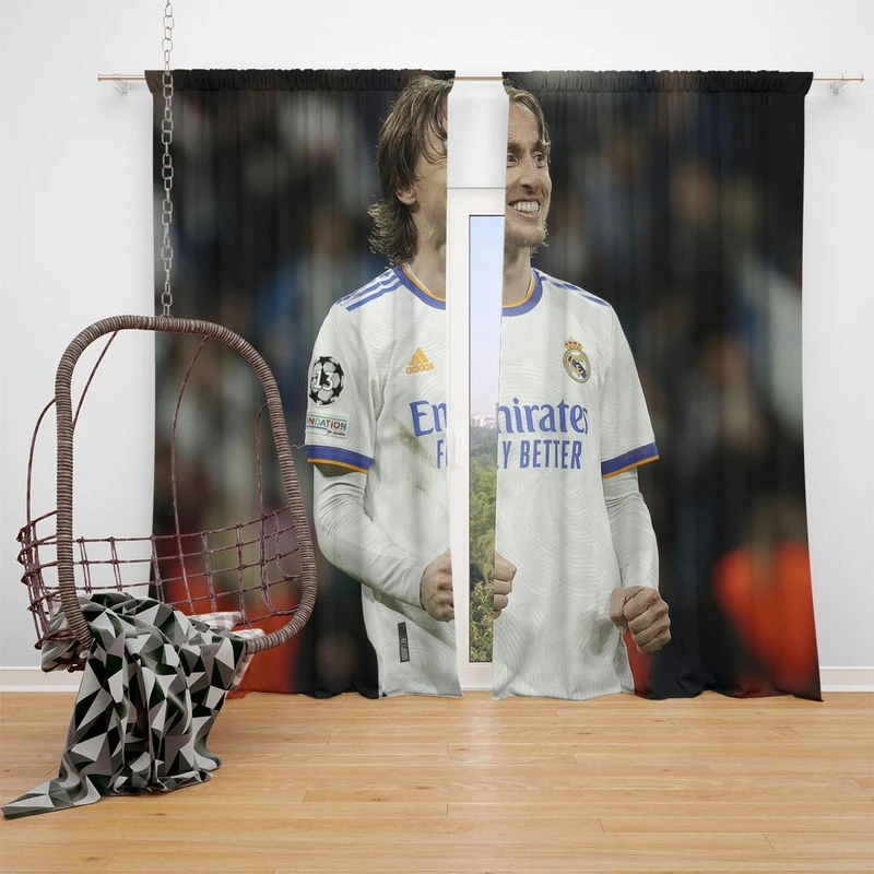 Luka Modric Official Croatian Player Window Curtain