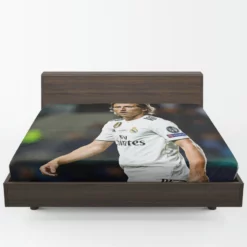 Luka Modric Powerful Football Player Fitted Sheet 1