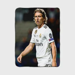 Luka Modric Powerful Football Player Fleece Blanket 1