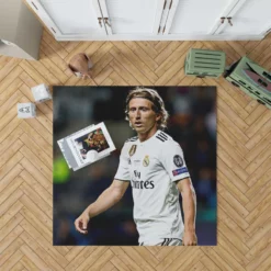 Luka Modric Powerful Football Player Rug