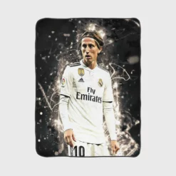 Luka Modric  Real Madrid Football Player Fleece Blanket 1