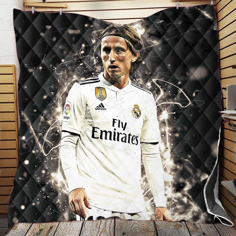 Luka Modric  Real Madrid Football Player Quilt Blanket