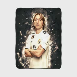 Luka Modric  Real Madrid Soccer Player Fleece Blanket 1