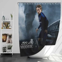 Luka Modric Top Ranked Football Player Shower Curtain