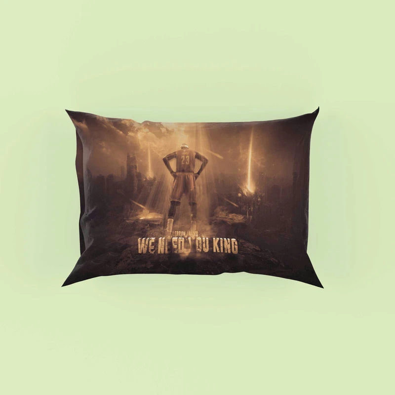 Energetic NBA Basketball Player LeBron James Pillow Case