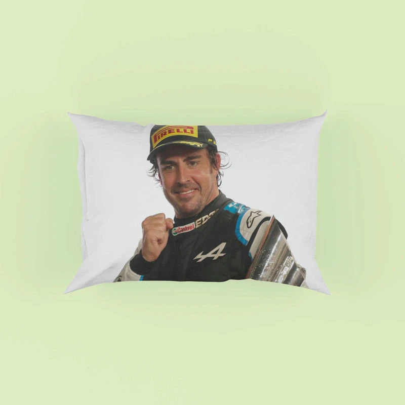 Fernando Alonso Spanish Formula 1 Player Pillow Case