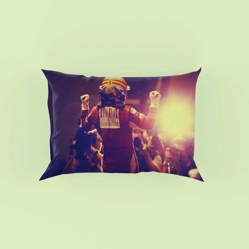 Fernando Alonso Powerful Spanish Formula 1 Player Pillow Case