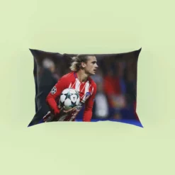 Antoine Griezmann in Atlatico Madrid Jersey Pillow Case