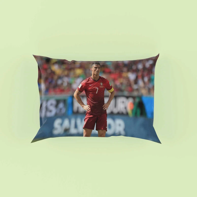 Strong Portugal Soccer Player Cristiano Ronaldo Pillow Case