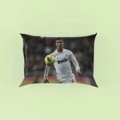 Cristiano Ronaldo in Real Madrid White Jersey Pillow Case