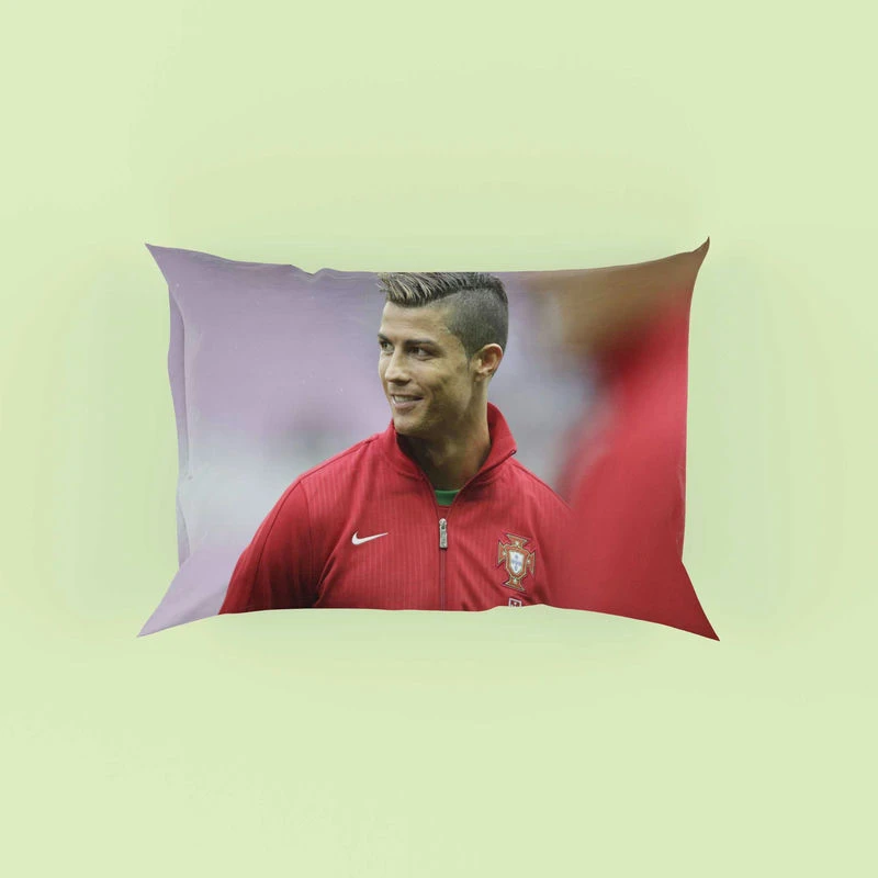 Competitive Soccer Player Cristiano Ronaldo Pillow Case