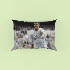 Cristiano Ronaldo Football Player White Jursey Pillow Case