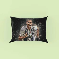 Cristiano Ronaldo Inspiring Juve Soccer Player Pillow Case