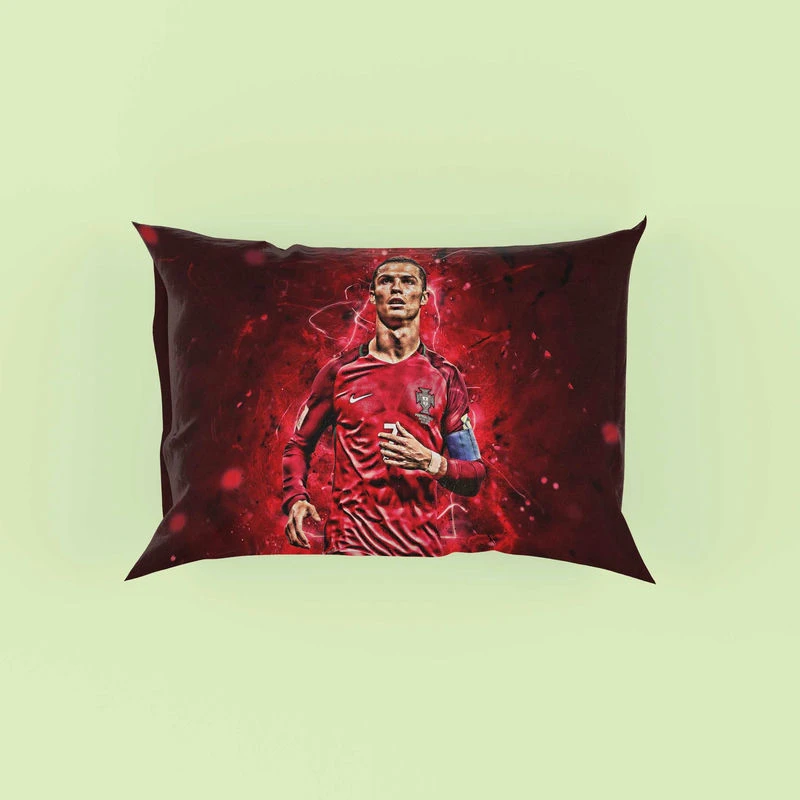 Portugal Captain sports Player Cristiano Ronaldo Pillow Case