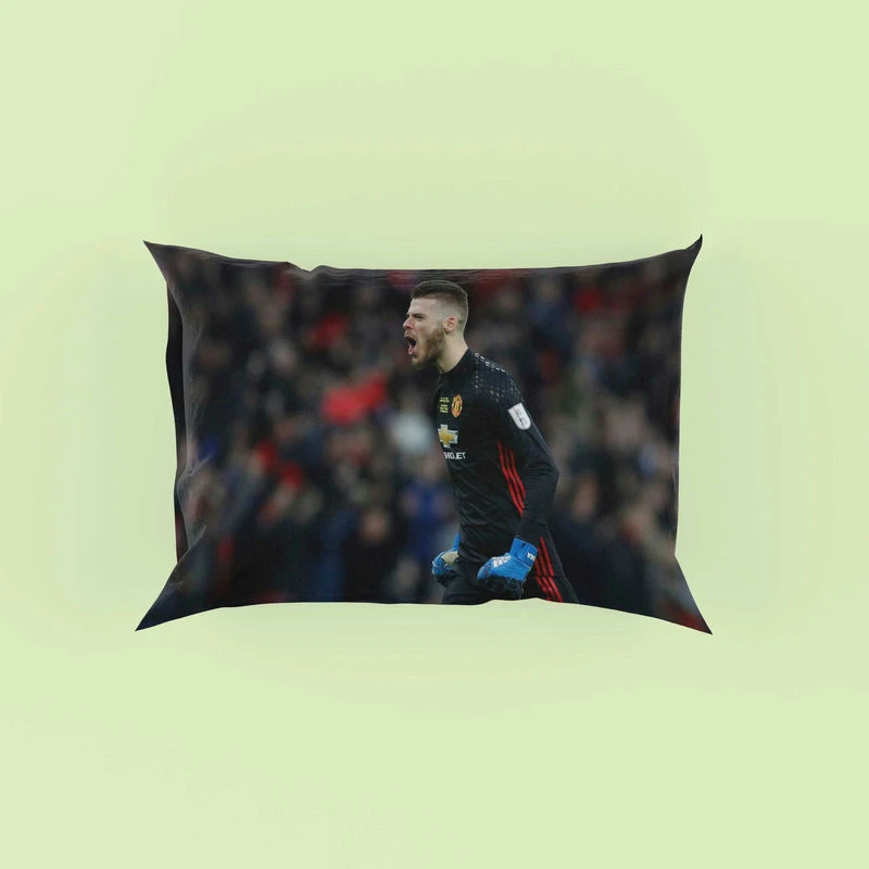 David de Gea in Black Jersey Pillow Case