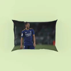 Eden Hazard in Real Madrid Blue Jersey Pillow Case