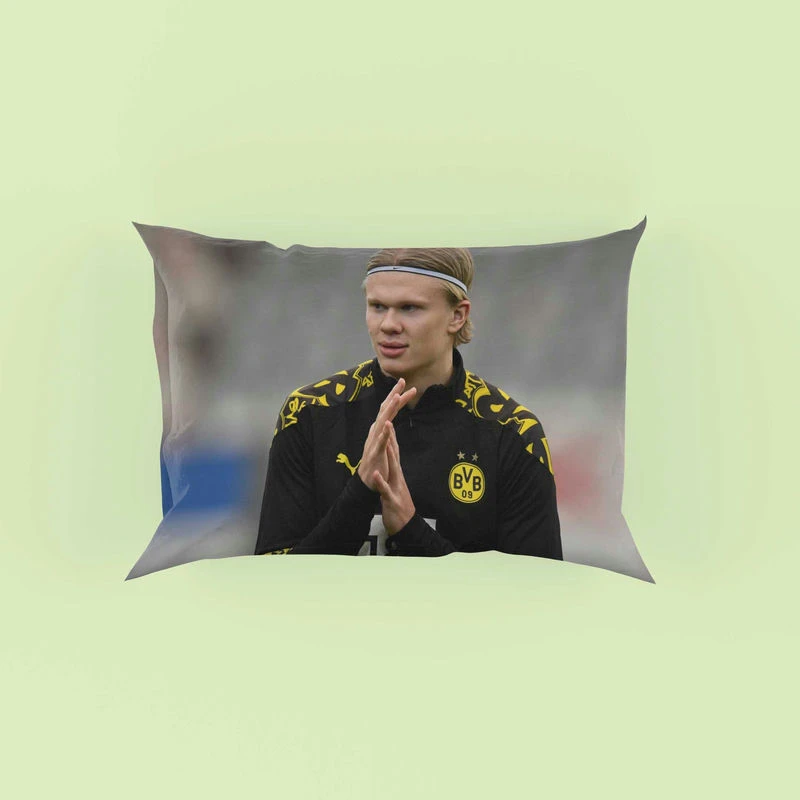 Erling Haaland in Dortmund BVB Black Jersey Pillow Case