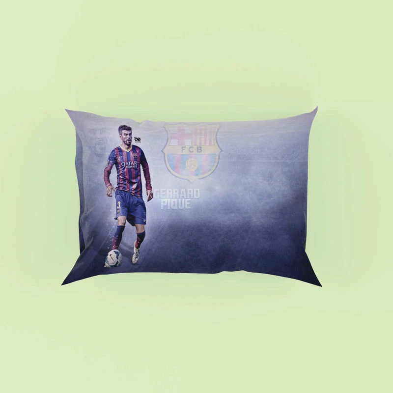 Gerard Pique in Barcelona Striped Jersey Pillow Case