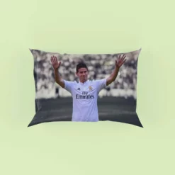 James Rodriguez Energetic Real Madrid Football Player Pillow Case