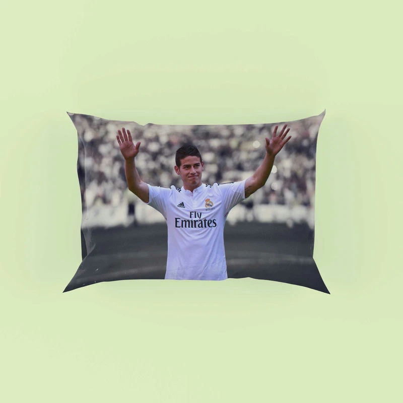 James Rodriguez Energetic Real Madrid Football Player Pillow Case