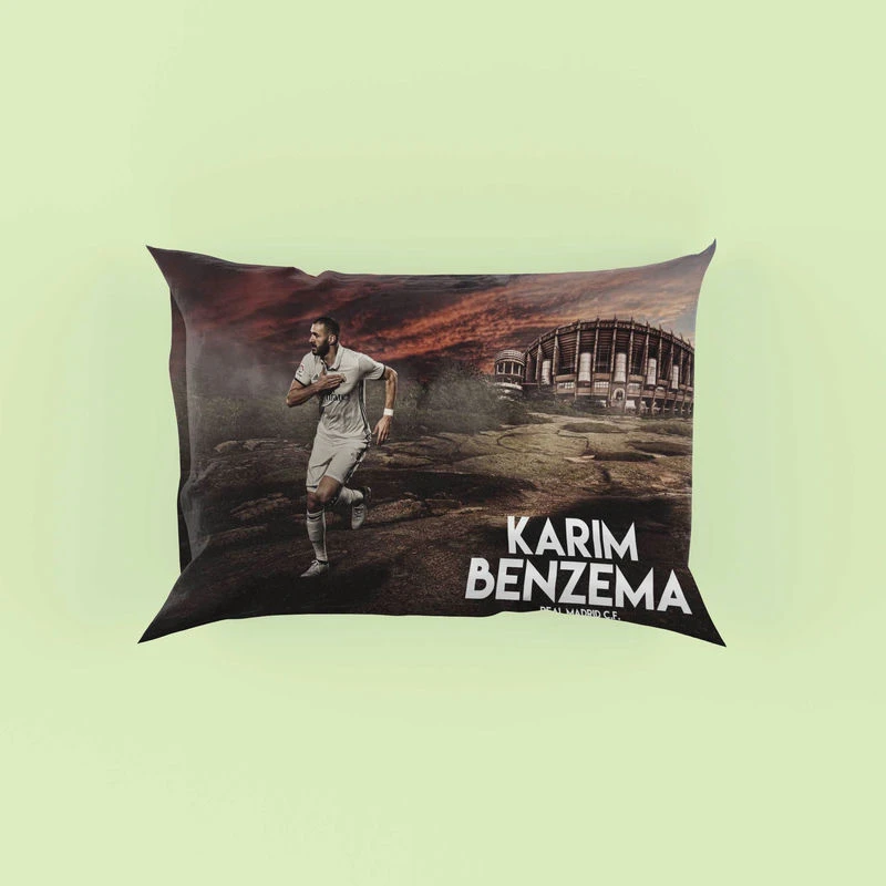 Confident Soccer Player Karim Benzema Pillow Case