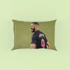 Karim Benzema Football Player in Black Pillow Case