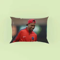 Energetic PSG Football Player Kylian Mbappe Pillow Case