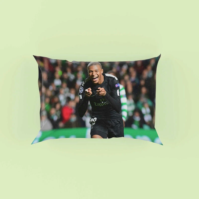 Kylian Mbappe Lottin  PSG UEFA Champions League Player Pillow Case