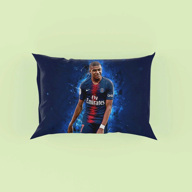 Kylian Mbappe Lottin  PSG Globe Soccer Best Player Pillow Case