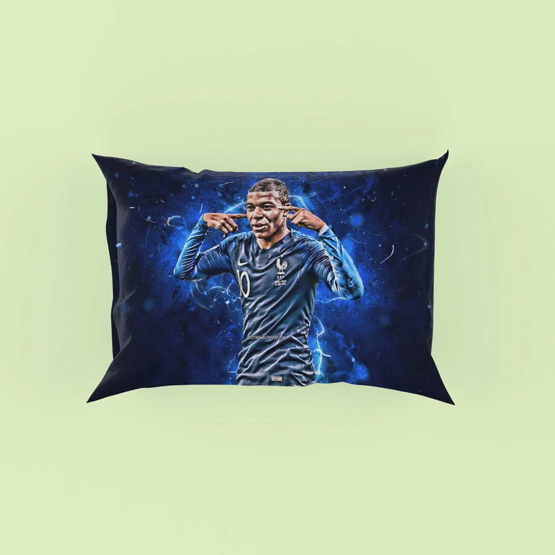 Kylian Mbappe Powerfull French Player Pillow Case