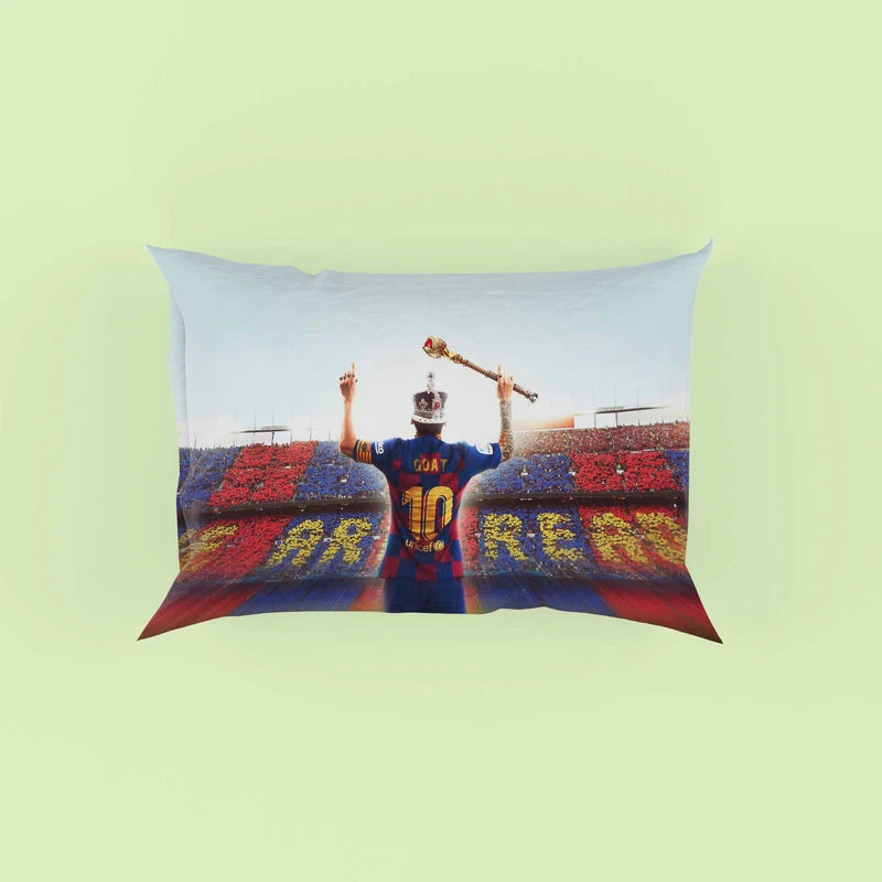 Celebrated Football Player Lionel Messi GOAT Pillow Case