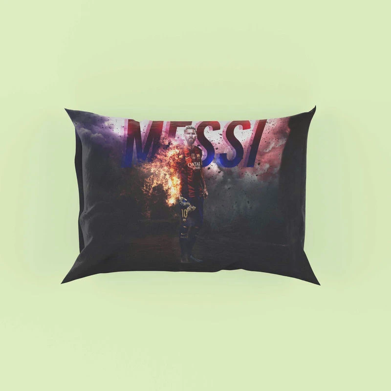 Barca Captain Lionel Messi Football Player Pillow Case