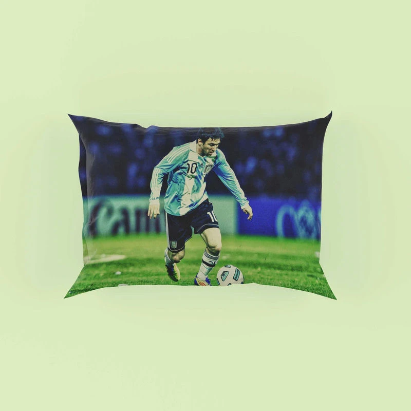 Lionel Messi Inspiring Argentina Sports Player Pillow Case