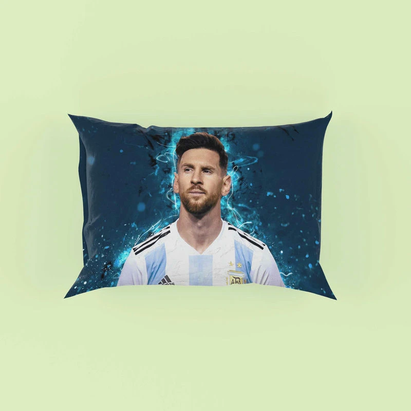 Lionel Messi  Argentina National Soccer Player Pillow Case