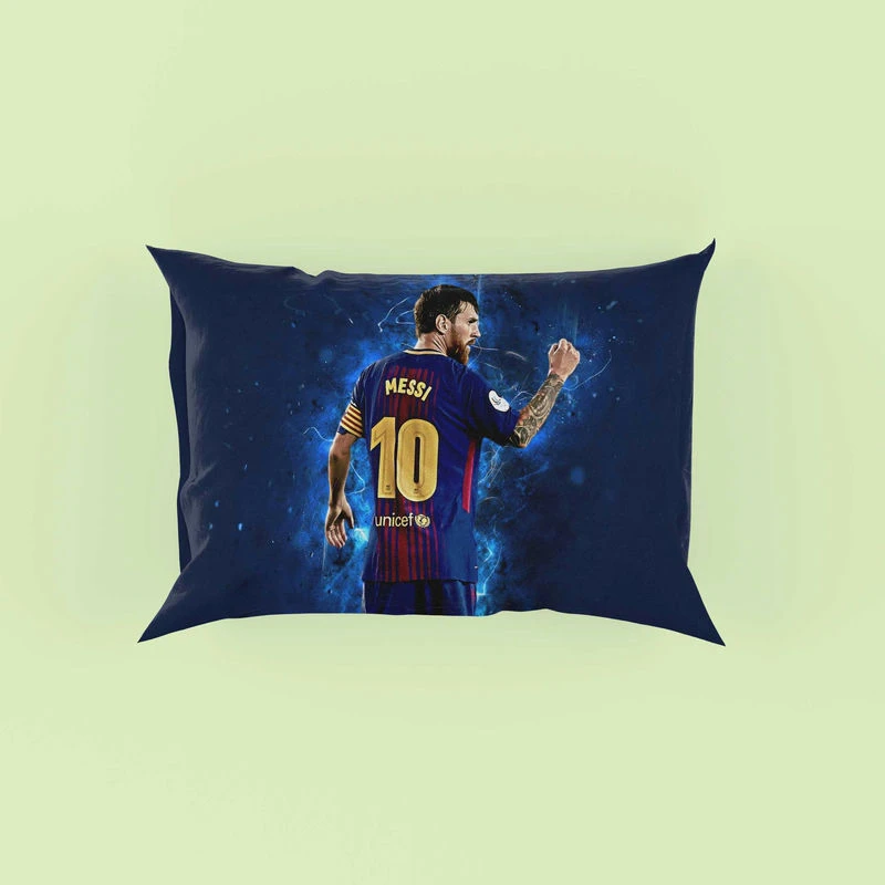 Promising Barca Footballer Player Lionel Messi Pillow Case