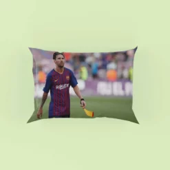 Energetic Football Player Lionel Messi Pillow Case