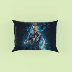 Athletic Soccer Player Lionel Messi Pillow Case